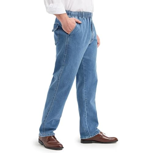 Stylish and Comfortable Elastic Waist Jeans for Men