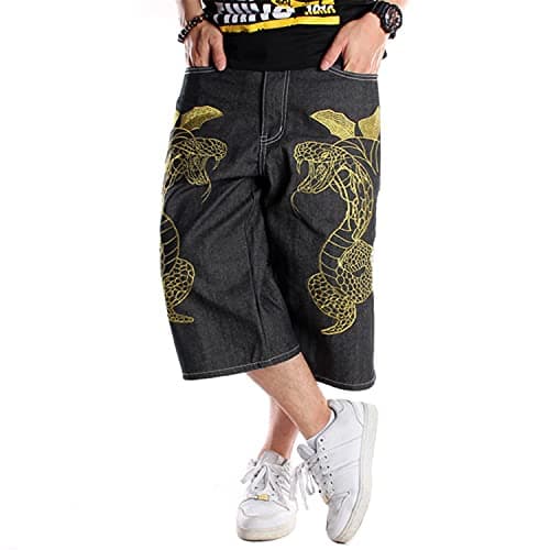 LUOBANIU Men's Classic Denim Shorts Vintage 90s Summer Casual Shorts — 019-1 Black