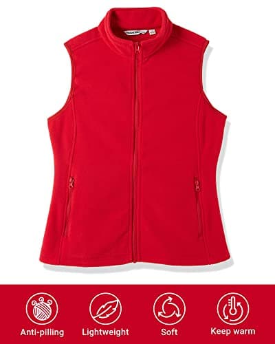 Outdoor Ventures Women's Polar Fleece_zip Vest with Pockets Warm Sleeveless Coat Vest