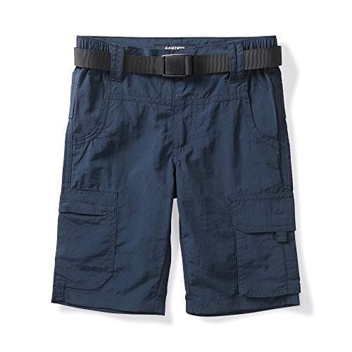 OCHENTA Men & Boys Quick-Dry Cargo Hiking Shorts Elastic Waist Outdoor — Blue