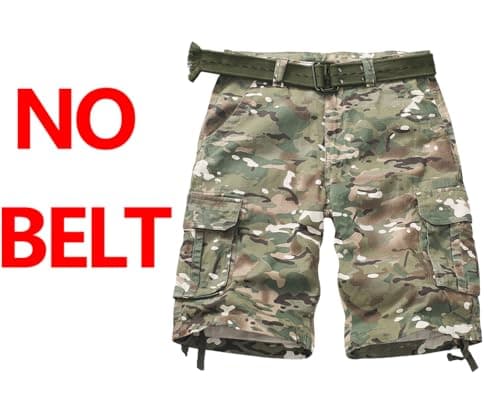 AKARMY Men's Camo Cargo Shorts with Multiple Pockets Casual Cotton Shorts — Cp Camo