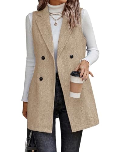 Sleeveless Tweed Vest for Women: Fall Outerwear