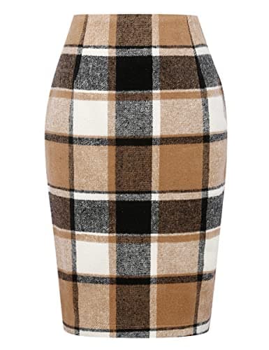 2024 Fall/Winter Plaid Midi Skirt for Women