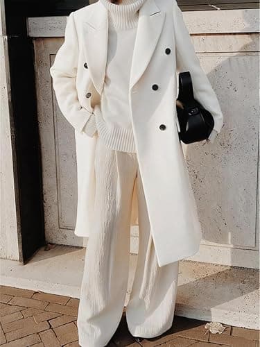 Women's Wool Trench Coat for Fall and Winter
