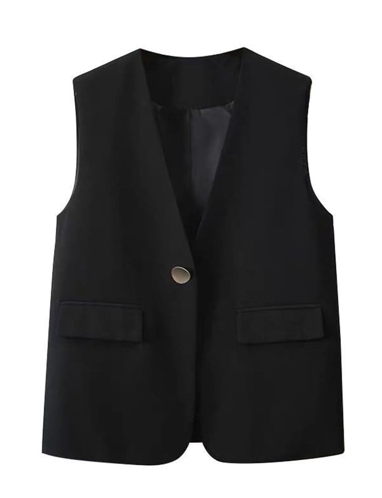 Women's Sleeveless Blazer Jackets Vest