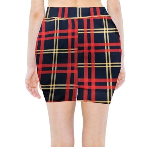 Topdress Women's High Waisted Elastic Pencil Skirts with Slit
