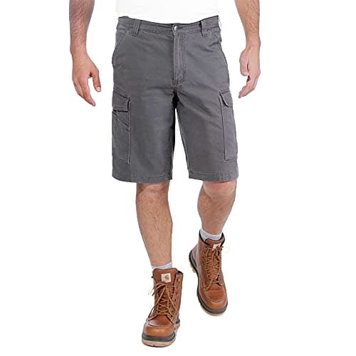 Carhartt Men's Rugged Flex Relaxed Fit Canvas Cargo Work Shorts — Shadow