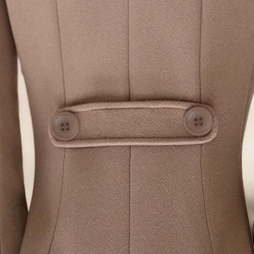GVLDPOH Women's Mid-Length Wool Blend Double Breasted Overcoat
