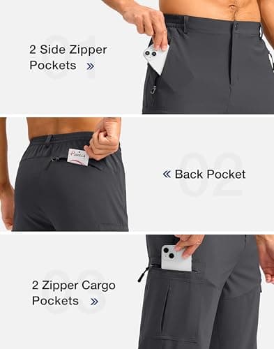 Pudolla Men's Lightweight 11" Cargo Shorts for Summer Travel and Outdoor