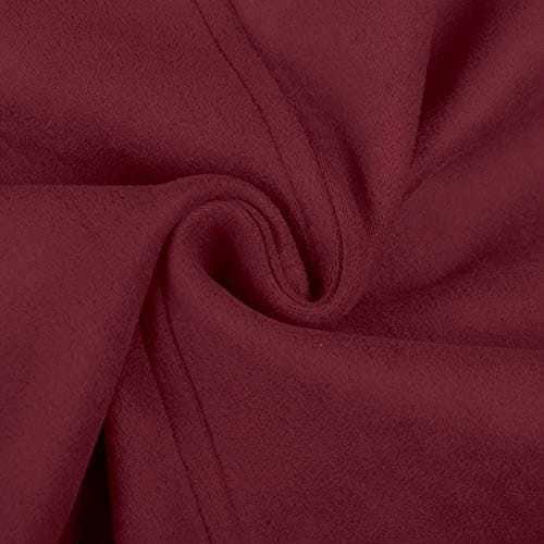 Fuinloth Women's Faux Suede Button Closure A-Line High Waist Mini Skirt — Wine