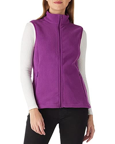 Outdoor Ventures Women's Polar Fleece_zip Vest with Pockets Warm Sleeveless Coat Vest — Dark Raspberry