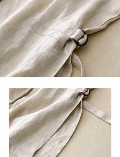 IDEALSANXUN Women's Oversized Cotton Linen Sleeveless Blazer Waistcoat