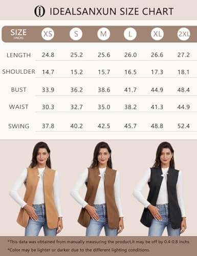 Trendy Wool Vest for Women: Sleeveless Fall/Winter Outerwear
