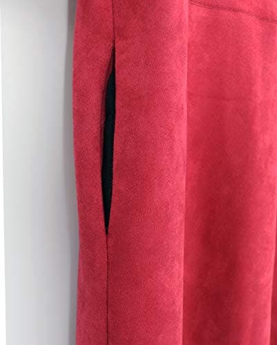 R.Vivimos Women's Fall Faux Suede V-Neck Overall Dress with Pockets