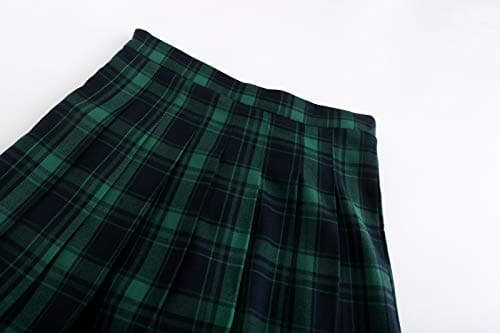 ZHANCHTONG Women's High Waist A-Line Pleated Mini Tennis Skirt