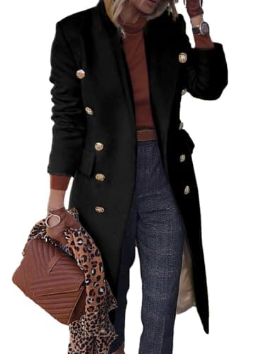 Women's Wool Pea Coat for Fall and Winter