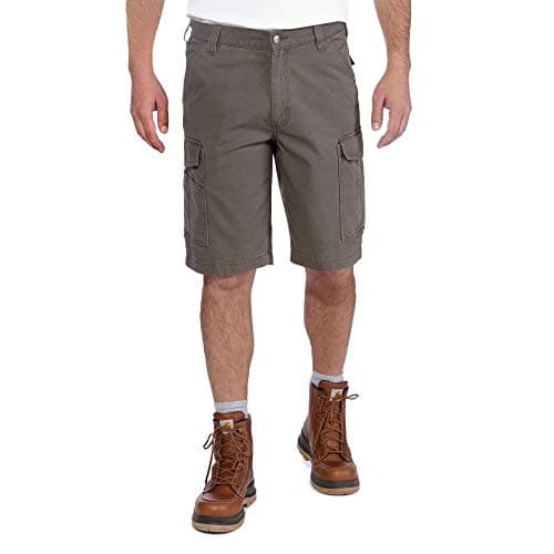 Carhartt Men's Rugged Flex Relaxed Fit Canvas Cargo Work Shorts — Tarmac