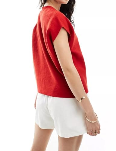 IDEALSANXUN Women's Oversized V-Neck Sweater Vest 2024