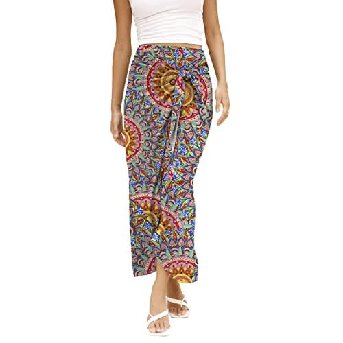 Maxi Skirt High Waist Wrap Pencil Long Skirts for Women — A-09 Fp Peacock Blue