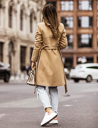 Women's Wool Coat for Fall/Winter with Belt
