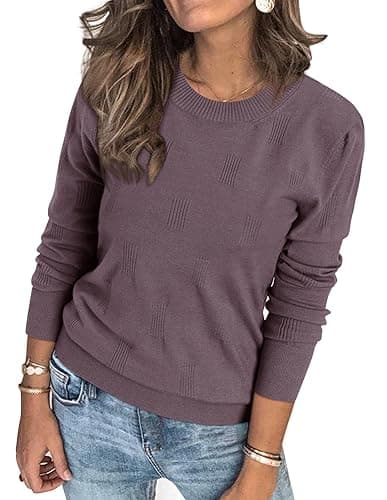 Womens Arach&Cloz Knit Sweater Long Sleeve Casual Spring Outfit Fashion