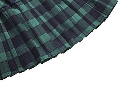 Urban GoCo Large Green Plaid Pleated Mini Skirt Series 5