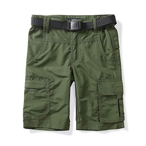 OCHENTA Men & Boys Quick-Dry Cargo Hiking Shorts Elastic Waist Outdoor