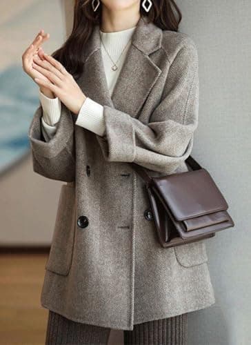 CHARTOU Women's Wool Peacoat Jacket for Winter
