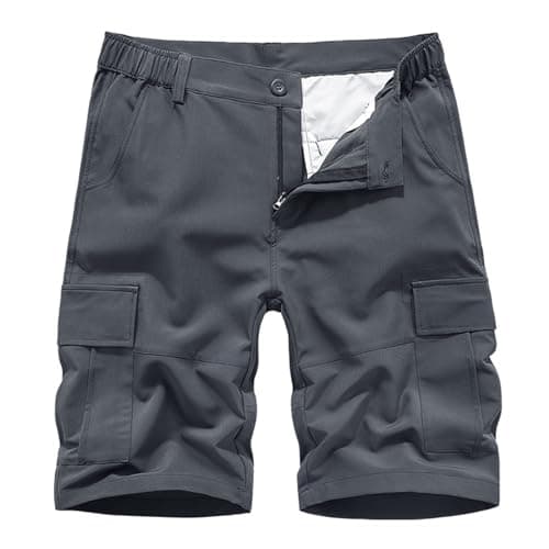 Classic Cargo Shorts for Big and Tall Men — Dark Gray