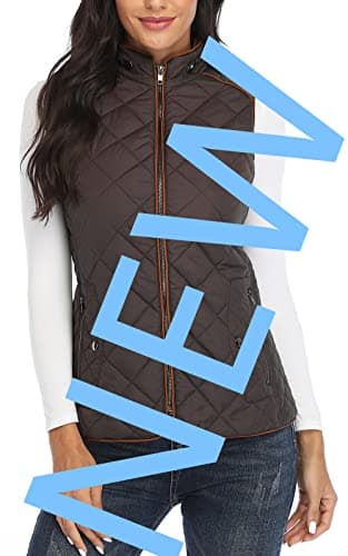 MISS MOLY Women's Lightweight Quilted Vest — #2-brown