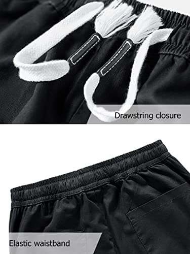 Vcansion Men's Casual Lightweight Loose Fit Multi-Pockets Cargo Shorts