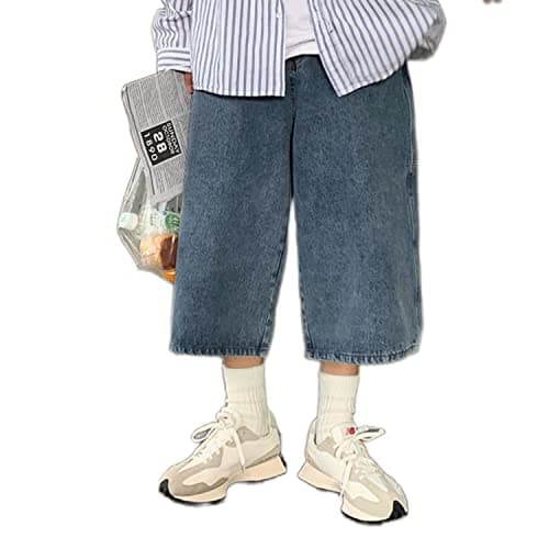 POHADON Y2K Aesthetic Baggy Jeans Shorts Vintage Grunge Streetwear Unisex