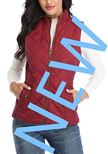 MISS MOLY Women's Lightweight Quilted Vest — #2-wine Red