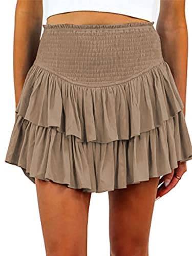 Women Mini Skirts — Khaki