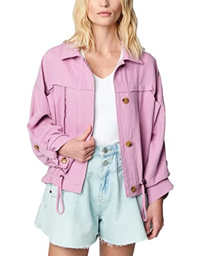 BLANKNYC Women's Luxury Linen Utility Jacket with Pockets — Buzz Word
