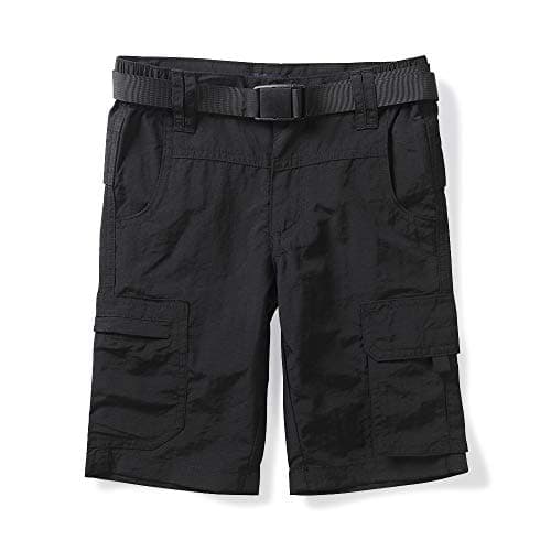 OCHENTA Men & Boys Quick-Dry Cargo Hiking Shorts Elastic Waist Outdoor — Black