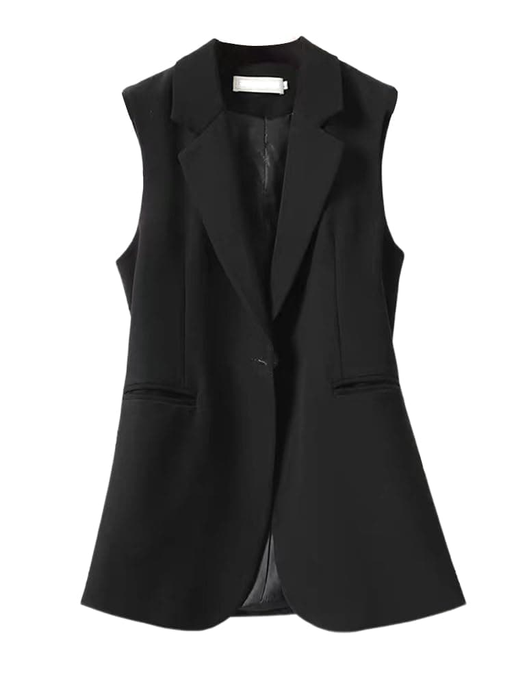 Sleeveless Blazer Vest for Women - Casual, Lightweight, and Stylish