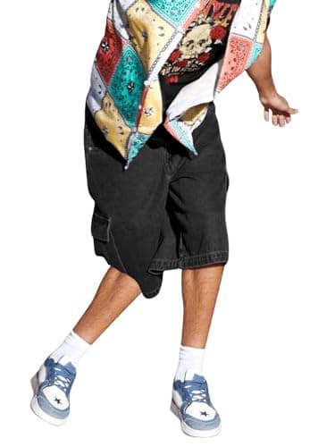 Floerns Men's Baggy Jorts Denim Shorts with Cargo Pockets