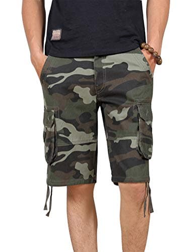 Mens Camo Cargo Shorts — Army