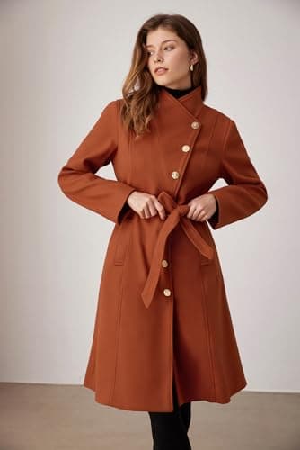GRACE KARIN 2024 Fall Women's Midi Peacoat with Pockets