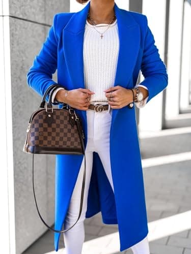 Women's Long Wool Peacoat for Winter and Fall
