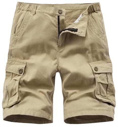 Vcansion Men's Casual Cotton Camo Cargo Shorts with Multiple Pockets