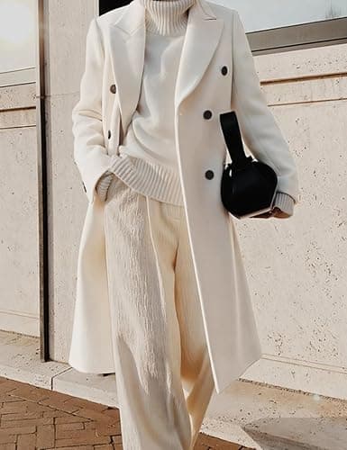 Women's Wool Trench Coat for Fall and Winter