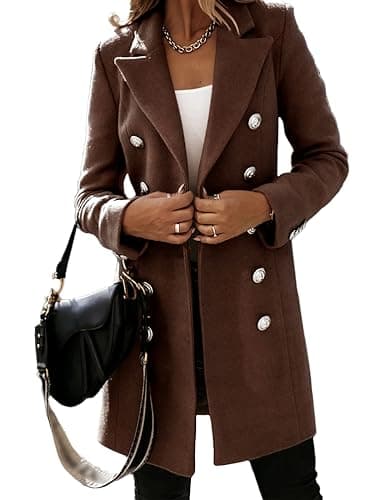 Women's Wool Trench Coat for Fall/Winter 2024 — Brown
