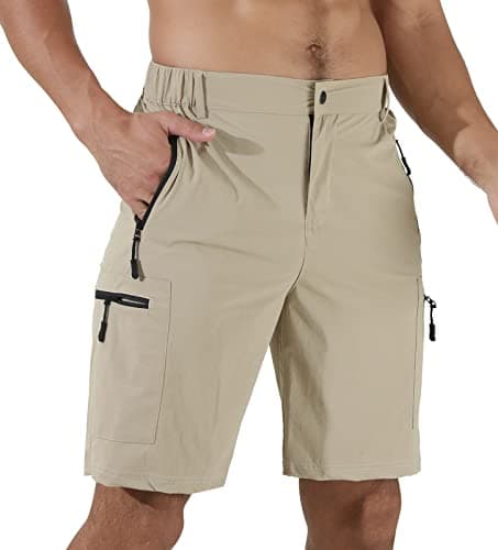 Suwangi Men's Quick-Dry Hiking Cargo Shorts with Multipocket