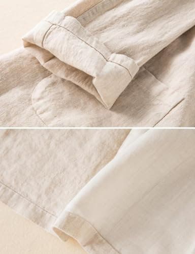 IDEALSANXUN Womens Linen Blazer - Lightweight Casual Suit Jacket