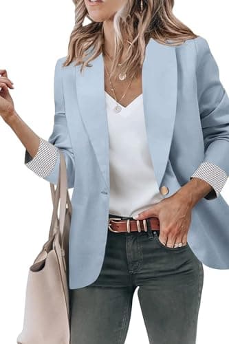 Women's Open Front Blazer Jackets with Pockets