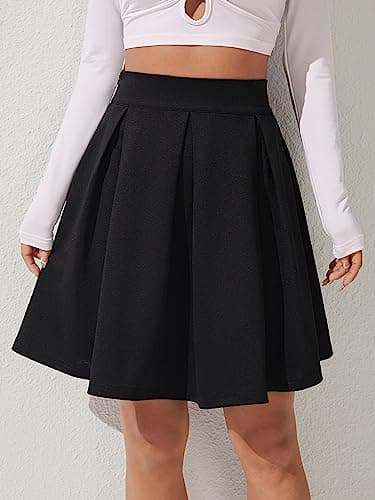 High Waist Black Mini Skirt for Women - ELDINA Summer 2024