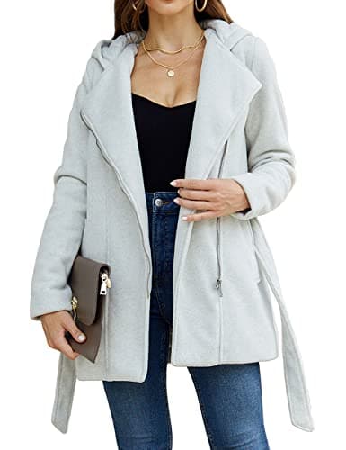 Bellivera Women's Wool Blend Winter Trench Coat — Beige Coat