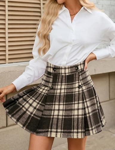 Women's 2024 Plaid Mini Skirt by Kate Kasin